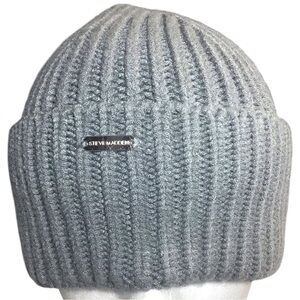 Steve Madden Knit Ribbed Hat Skullcap Gray Grey Beannie Ski Cap